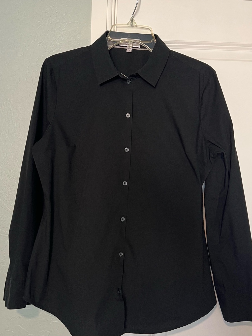 Express Black Button-Down Dress Shirt - straight Fit